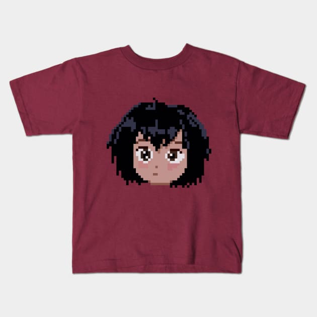 Peni Parker Pixel Art Kids T-Shirt by awangwidyatama